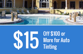 $15 Off $100 or More for Auto Tinting